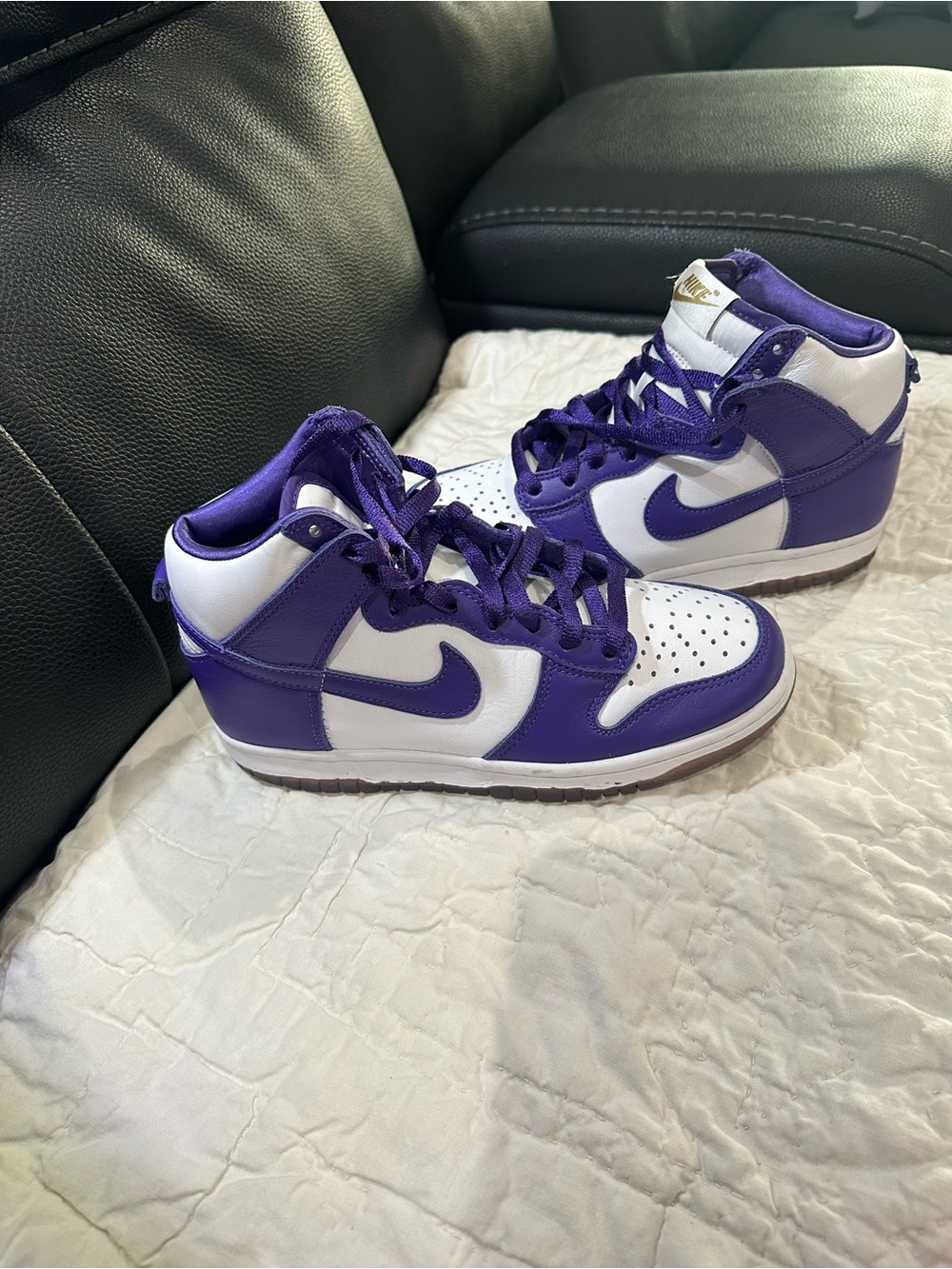 Nike Purple & White High-Top Sneakers - Picture 3 of 4